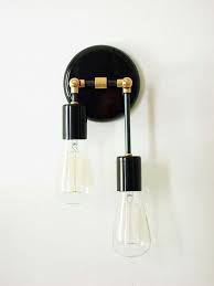 Square aluminum canopy with ez mount back. Double Wall Sconce Black Lamp Modern Wall Lighting Bedroom Light Foyer Light Bedside Lamp Black Sconce Lamp Edison Bulbs Modern Fixture Wall Lights Bedroom Double Wall Sconce Sconce Lamp