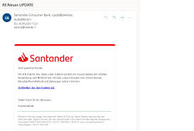 The santander consumer bank ag is a german credit institution in the legal form of a corporation with headquarters in mönchengladbach. Santander Phishing Re Neues Update Anti Spam Info