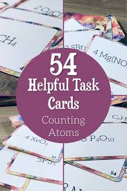 Counting Atoms 54 Helpful Task Cards Task Cards Counting Atoms Learning Stations