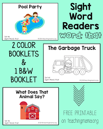 Sight Word Readers For The Word That Teaching Mama Sight Words Sight Word Readers Reading Words