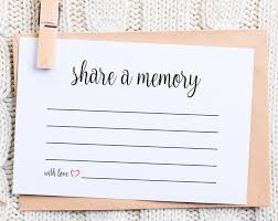 Share A Memory Card Memory Cards Share A Memory Printable Etsy Memorial Cards For Funeral Memorial Cards Funeral Cards