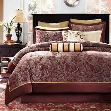 Maybe you would like to learn more about one of these? Amazon Com 12 Piece Maroon Gold Luxury Paisley Pattern Comforter Cal King Set Eye Catching Motif Floral Design Bedding Burgundy Ivory Bohemian Hippie Flowers Print Traditional Style Vibrant Colors Polyester Home Kitchen