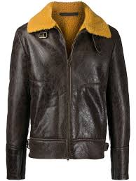 Salvatore Santoro Shearling Lined Hooded Jacket Farfetch In 2020 Brown Leather Jacket Men Fur Lined Coat Jackets