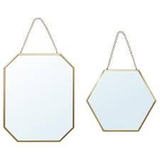 Lassbyn Mirror Set Of 2 Gold Colour Ikea Mirror Set Ikea Mirror Mirror