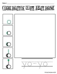Draw a second curved line, parallel to the first. Learn To Draw With Shapes Letter Y Yo Yo By Crazycreations On Tpt