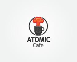 Atomic Cafe By Smallsapling Colorful Logo Design Logo Design Typography Cafe Logo