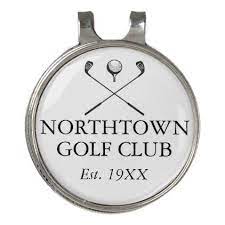 Golf Club Name Classic Golf Hat Clip Zazzle Com Classic Golf Golf Hats Hat Clips