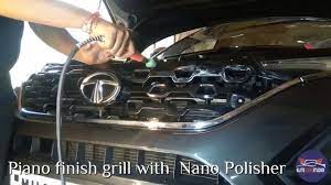 Tata Harrier Piano Finish Grill With Nano Polisher Buff And Shine Auto D Piano Grilling Harrier