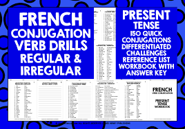 french conjugation drills present tense 1