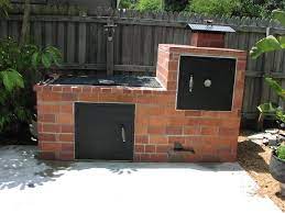 Brick Barbecue Brick Grill Backyard Grilling Brick Bbq