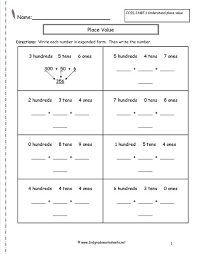 Place Value Writing Numbers Kids Math Worksheets 3rd Grade Math