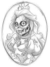 Zombie clip art | super mario zombie by nickoxo. Mario Bros Coloring Pages Zombie Disney Drawings