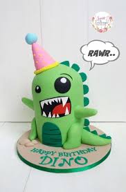 Rawr The Dino Cake By Lulu Goh Dinosaur Birthday Cakes Dinosaur Cake Dino Cake