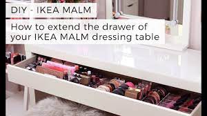 Ours come in styles that match our wardrobes and in different sizes so you can use them around your home, for instance a tall chest of drawers in a narrow hall. Tidyups Howto And Ikea Guide Acrylic Makeup Organizers For Ikea Alex Malm And Vanity Tables