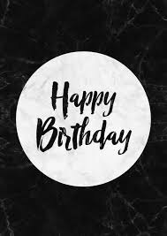 Share the best gifs now >>> Happy Birthday Black Marble Greeting Card With Love Co