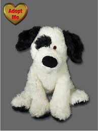 Black And White Dog Stuffed Animal Toys R Us Gund Stuffed Plush Animal Alley White Black Puppy Dog 10in 2007 Plush Stuffed Animals Black Puppy Animals