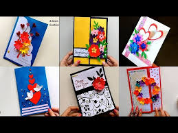 All you need is some card stock, paint (brush and roller), sequins or other bling and some tree shaped leaves. 10 Easy And Beautiful Handmade Greeting Card For New Year Happy New Year Card Diy Handmade Card Litetube