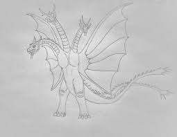 This is godzilla adora um carinho by ricardo zanini on vimeo, the home for high quality videos and the people who love them. King Ghidorah Drawing By Gojilion91 On Deviantart