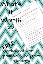 Free Worksheet For Adding Subtracting Positive And Negative Numbers Students Find Out Adding And Subtracting Middle School Math Classroom Negative Numbers