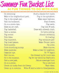 Summer Fun Bucket List Fun Things To Do With Kids Honey We Re Home Fun Bucket Summer Activities For Kids Summer Fun List