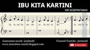Ibu kita kartini piano mp3 & mp4. Not Balok Ibu Kita Kartini Lagu Wajib Nasional Doremi Solmisasi Youtube