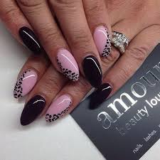 Black And Baby Pink Acrylic Nails 20 Beautiful Almond Nail Designs For Creative Juice Almond Nails Designs Pink Nails Nail Designs
