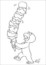 The learning and new discoveries are made through irony and humor of a curious little brown monkey named george, who, with the help of his master, the man with the yellow hat, always seeking to understand and find a scientific explanation for everything that happens in the various rooms. Curious George Coloring Pages Free Printable Kids Colouring Pages Coloring Home