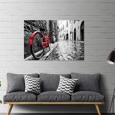 Save on yosemite home decor wall art free shipping at bellacor! Yosemite Home Decor The Red Bike Tempered Glass Wall Art Multi Color Overstock 20657533
