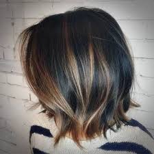 Black Choppy Bob With Brown Highlights Short Hair Highlights Dark Hair With Highlights Brown Hair With Highlights