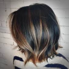 *don't forget to follow photo source hair colorists ig, that is situated below photos. Black Choppy Bob With Brown Highlights Short Hair Highlights Black Hair With Highlights Brown Hair With Highlights
