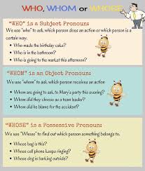What S The Difference Between Who Whom And Whose Learn English Grammar Learn English English Phrases