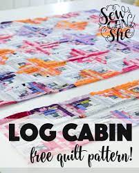 Sew together blocks in each row. Bust Your Stash With This Log Cabin Quilt Pattern Sewcanshe Free Sewing Patterns Tutorials