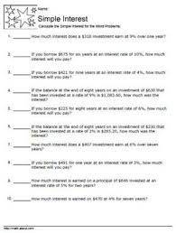 This is the aptitude questions and answers section on compound interest with explanation for various interview, competitive examination and in this section you can learn and practice aptitude questions based on compound interest and improve your skills in order to face the interview. Practice Calculating Simple Interest With Free Worksheets Simple Interest Word Problem Worksheets Math Worksheets