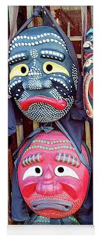 Traditional korean masks Yoga Mat by Delphimages Photo Creations
