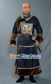 Chinese Qing Dynasty General Historical Costume Ancient Manchu ...