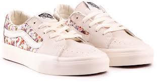 Womens Vans Sk8-Low Sneakers In White/Floral | Soletrader