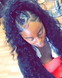 Half Up Half Down Quickweave Columbusohio Columbushairstylist Quickwea Braided Half Up Half Down Hair Half Up Half Down Hair Prom Quick Weave Hairstyles