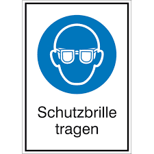 Ihr seht wie ich eine schutzbrille direkt beschieße. Gebots Kombischild Schutzbrille Tragen Direkt Beim Hersteller Kaufen