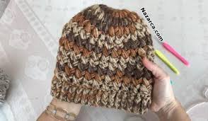Kalin Batik Iple Ve Tigla Kullanisli Sicacik Bere Modeli Nazarca Com Tig Isleri Bere Orgu