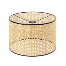 Des abats jours made in eu en lin, jute ou coton pour suspension, lampe à poser ou applique. Abat Jour Mambo Cannage Faro 2p0730