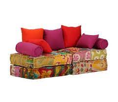 Vidaxl 2 Sitzer Modulares Schlafsofa Stoff Patchwork Modular Sofa Bed Fabric Sofa Bed Modular Sofa
