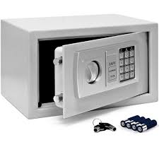Digital Safe Steel Money Box Double Electronic Lock Bolt Led Battery Indicator Deuba Digital Safe Safe Box Home Technology