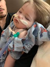 Sweet baby Macie is fighting for every breath tonight ❤️ RSV season has  been especially brutal this year, and Macie is now one of the little ones  in the PICU getting the