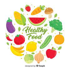Images with foods and drinks are universal visuals that can be used in virtually any creative project. Download Hand Drawn Healthy Food Background For Free Etsy Digital Art Colorful Vegetables Modern Card Design
