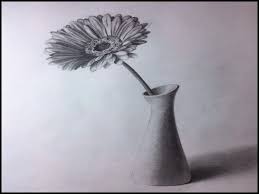 New Draw Pencil Sketch From Photo Flower Sketch Pencil Pencil Drawings Of Flowers Flower Vase Drawing