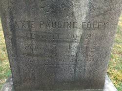 Axie Pauline Cox Foley (1912-1933)