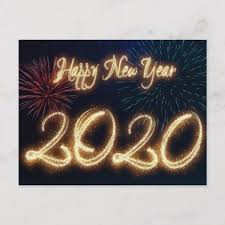 Sparkling Happy New Year 2020 Fireworks Holiday Postcard Zazzle Com Happy New Year Stickers Holiday Postcards Happy New Year Design