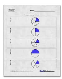 Graphic Fractions Worksheets That Require Students To Draw Simple Fractions The Stud Math Worksheets Printable Math Worksheets Free Printable Math Worksheets