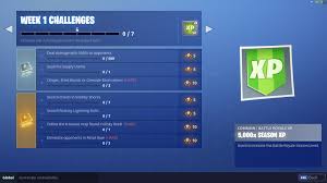 Battle royale where you can buy different outfits , harvesting tools , wraps , and emotes that change daily. Season 5 Week 1 Challenges Fortnite Intel
