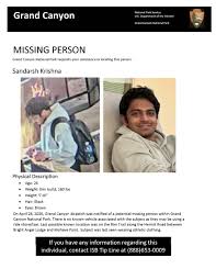 Grand Canyon National Park Seeks Public Assistance in Locating Missing Person